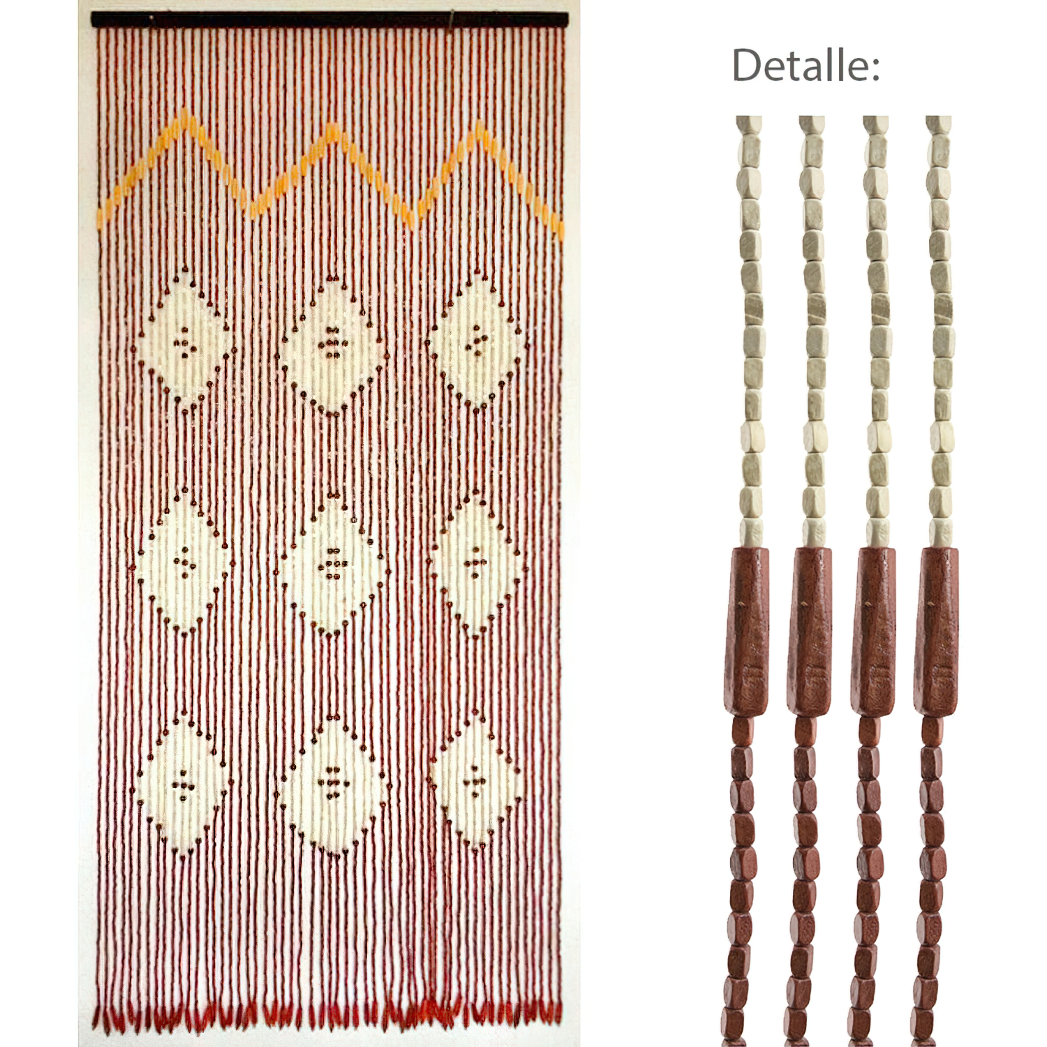 Cortina Puerta 56 Tiras Madera 90×200 cm.