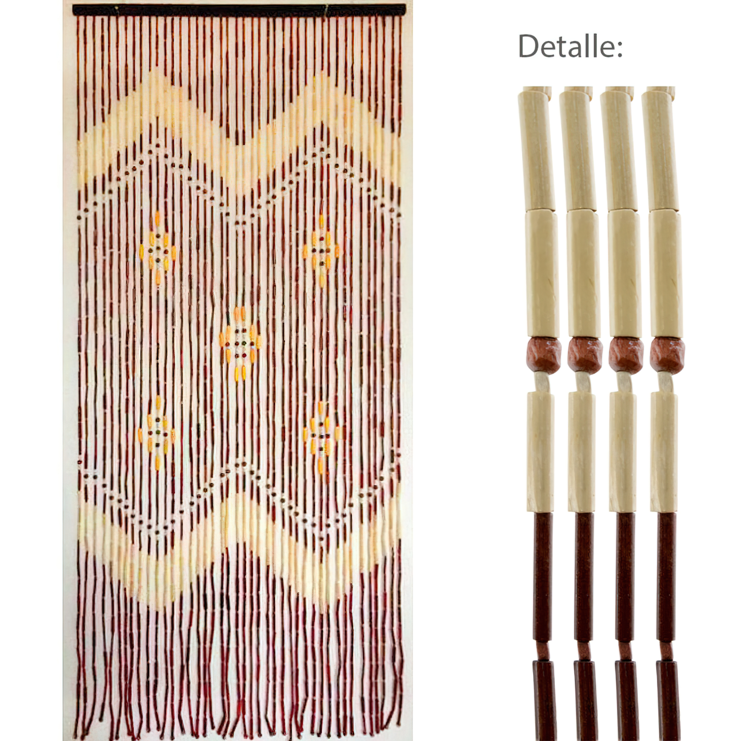 Cortina Puerta 42 Tiras Bambu 90×200 cm.
