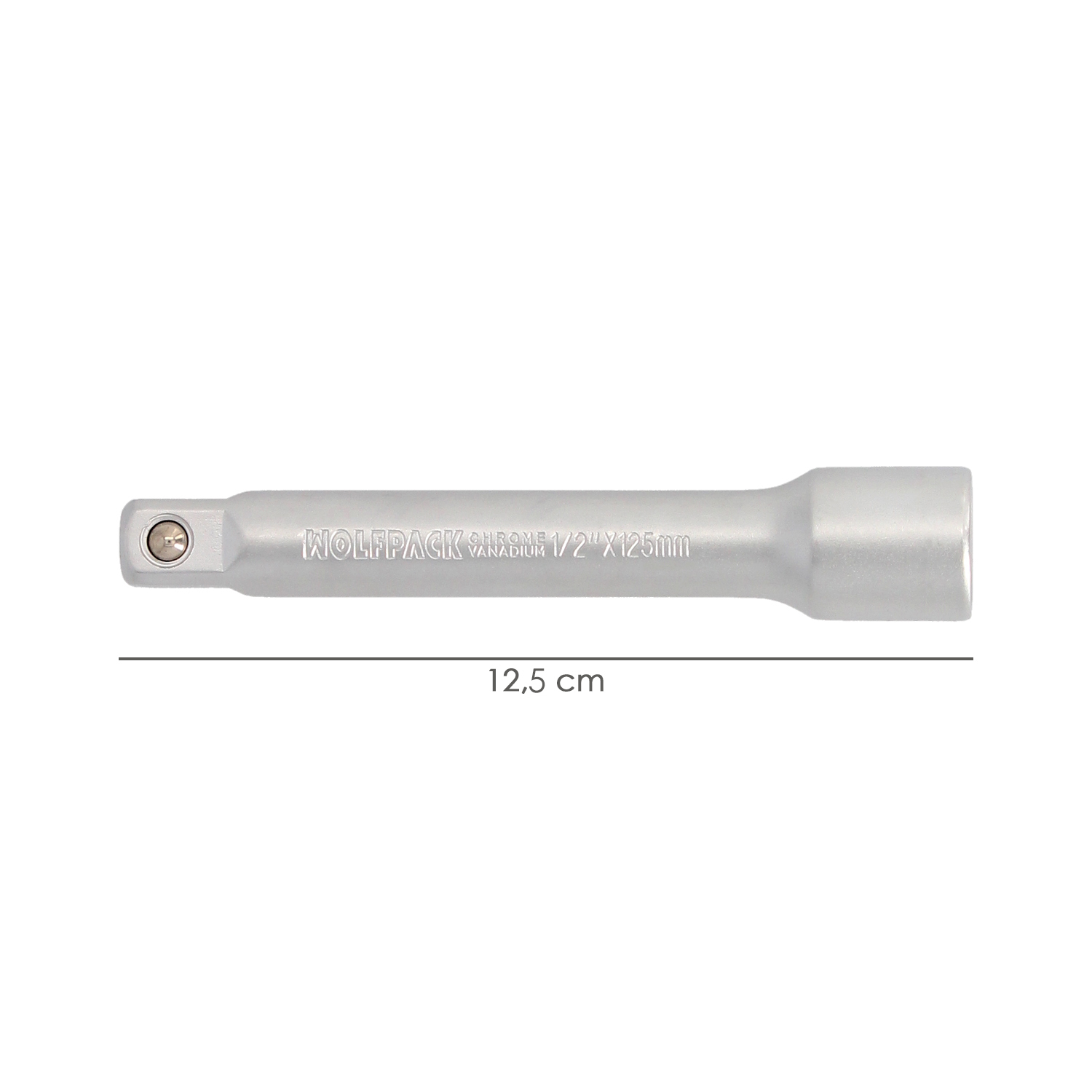 Alargadera Llave De Vaso Cuadradillo 1/2″ Longitud 125 mm. Acero Cromo Vanadio