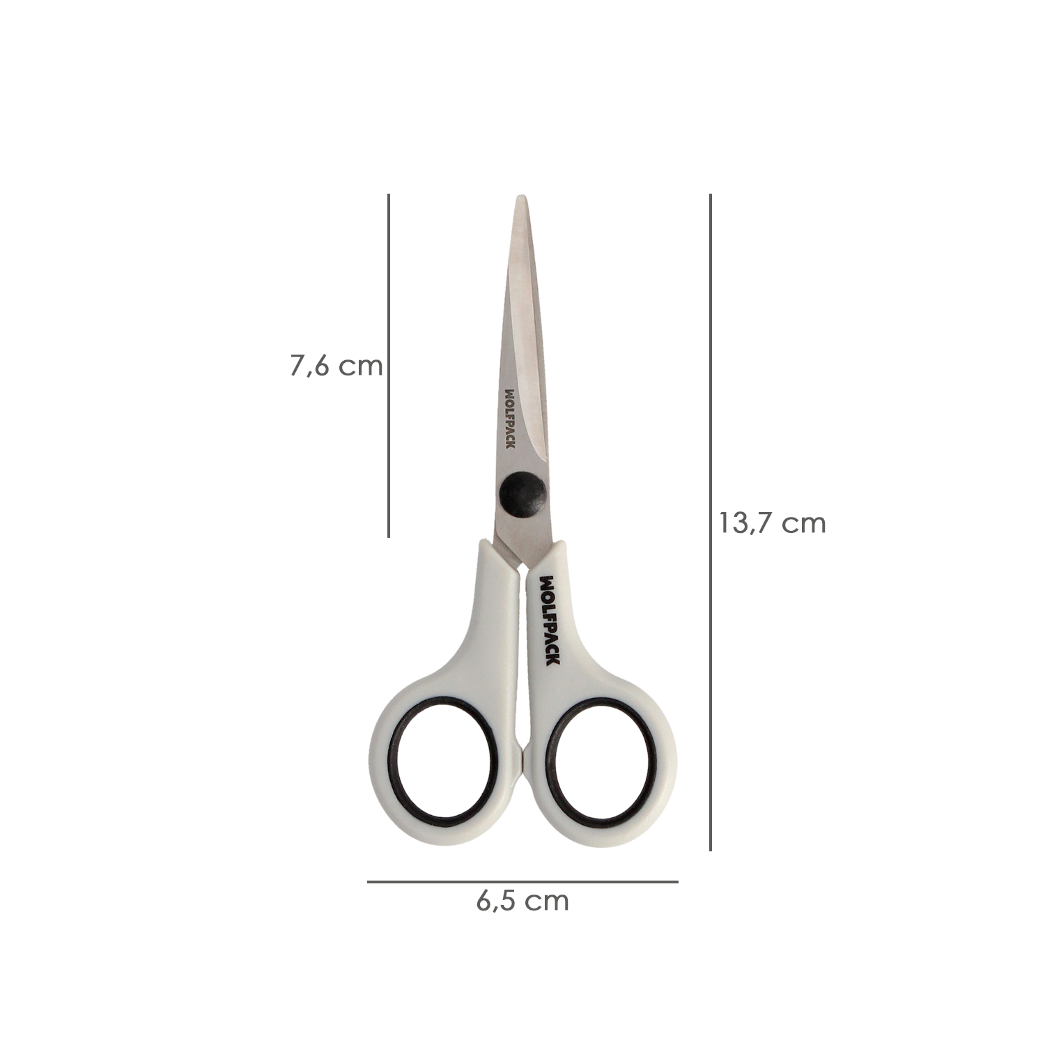 Tijeras Multiuso Acero Inoxidable 5,5″ / 140 mm. Hojas Acero Inoxidable, Mango Comodo y Suave