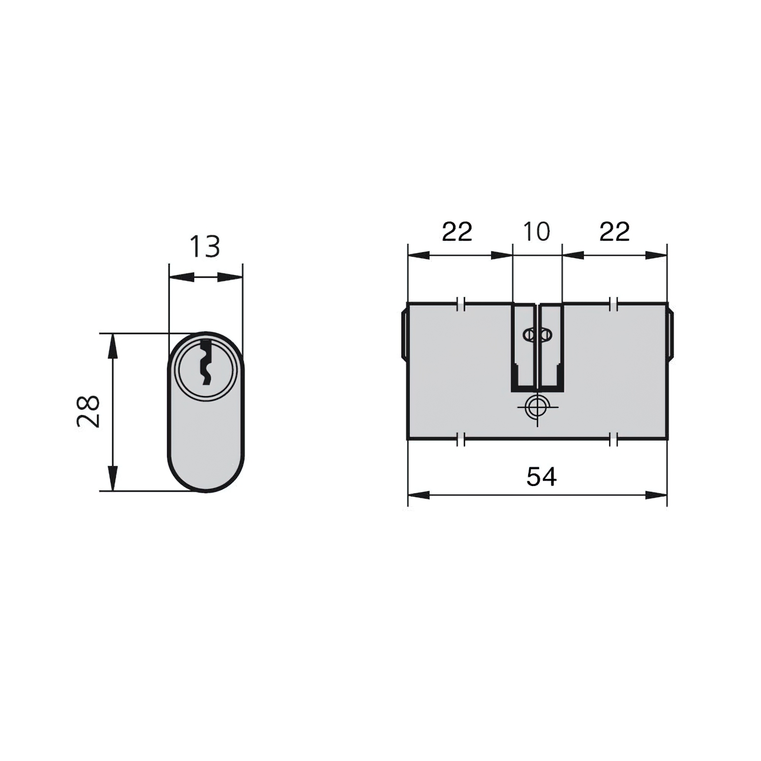Cilindro Cvl 5963/22×22/ln Ovalado 2 Levas