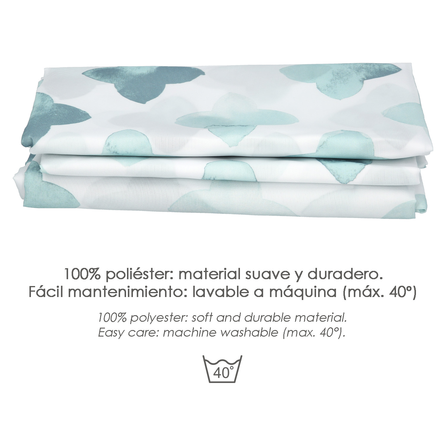 Cortina Ducha Geometrica Azul 180×200 cm. Impermeable