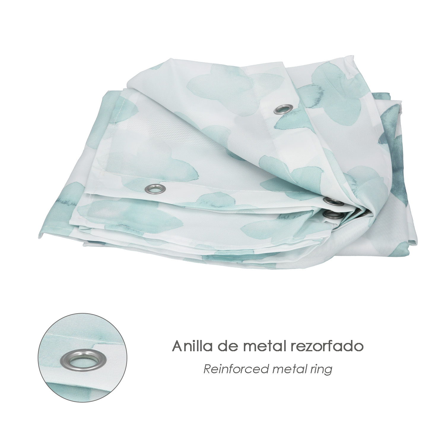Cortina Ducha Geometrica Azul 180×200 cm. Impermeable