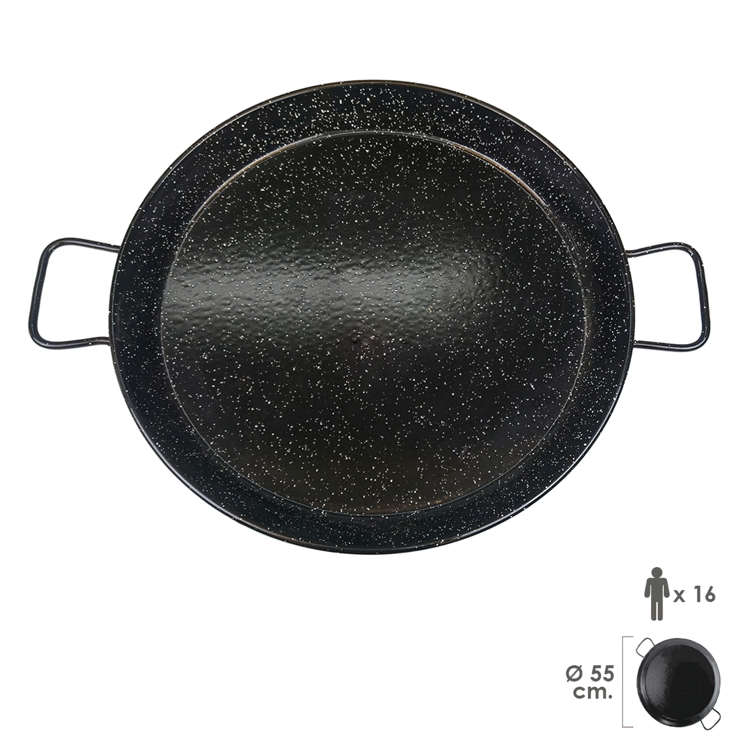 Paellera Valenciana Esmaltada 16 personas/ 55 cm