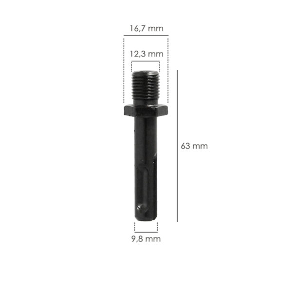 Adaptador Martillo SDS Plus A Portabrocas 1/2″  mm.