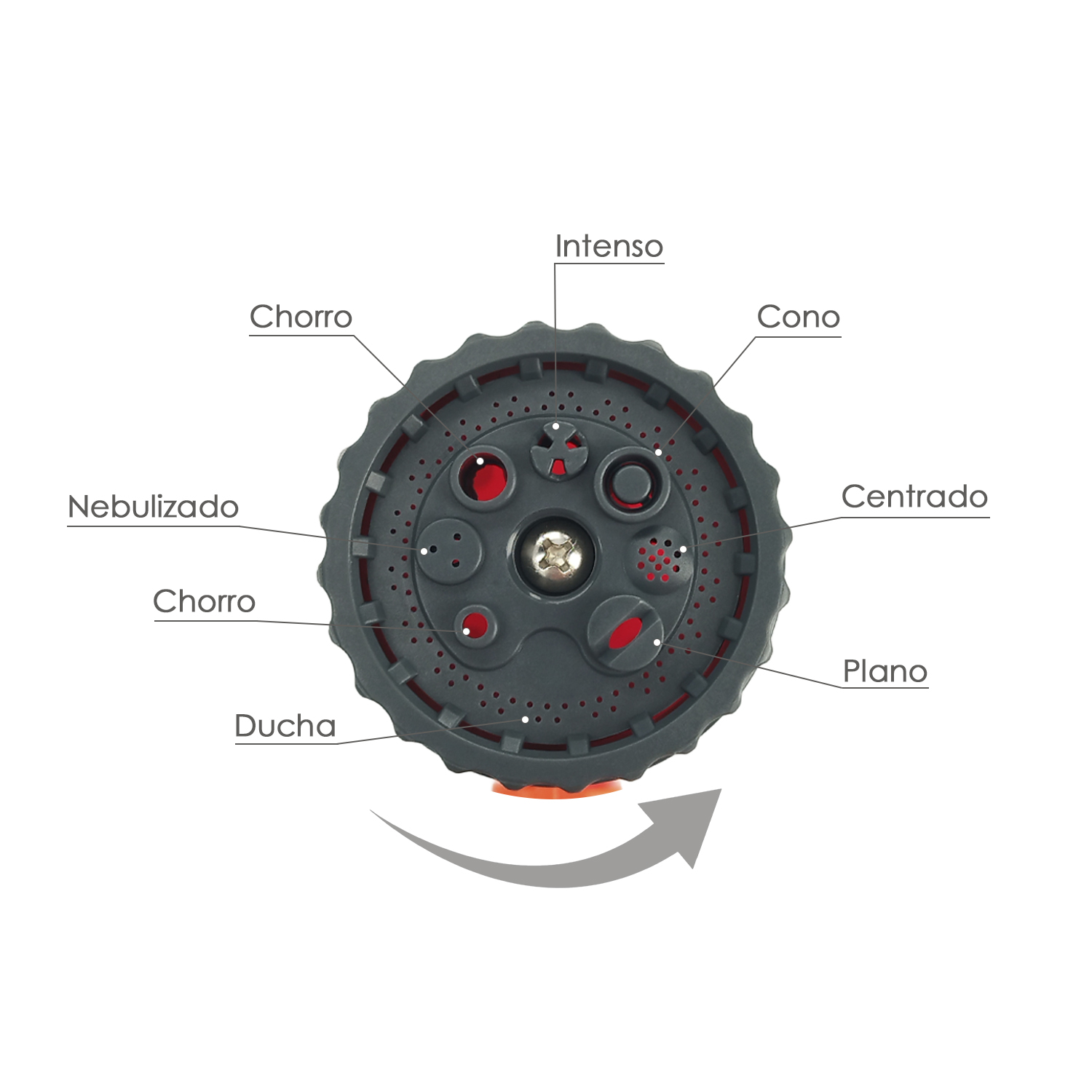 Manguera Extensible Espiral Autoenroscable Para Riego Jardin 15 MetrosCon Pistola y Conectores