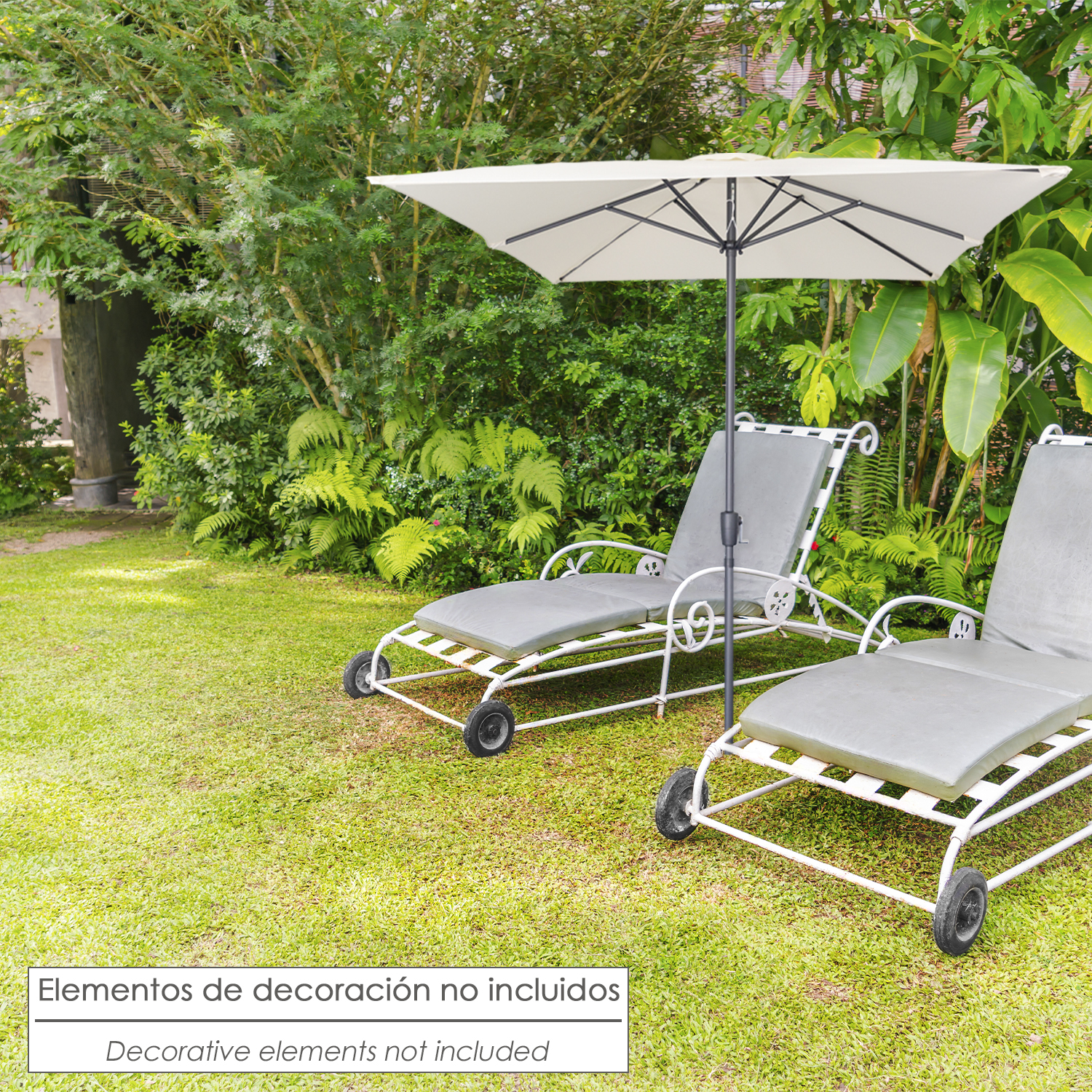 Sombrilla De Jardin Rectangular 2×3 Metros