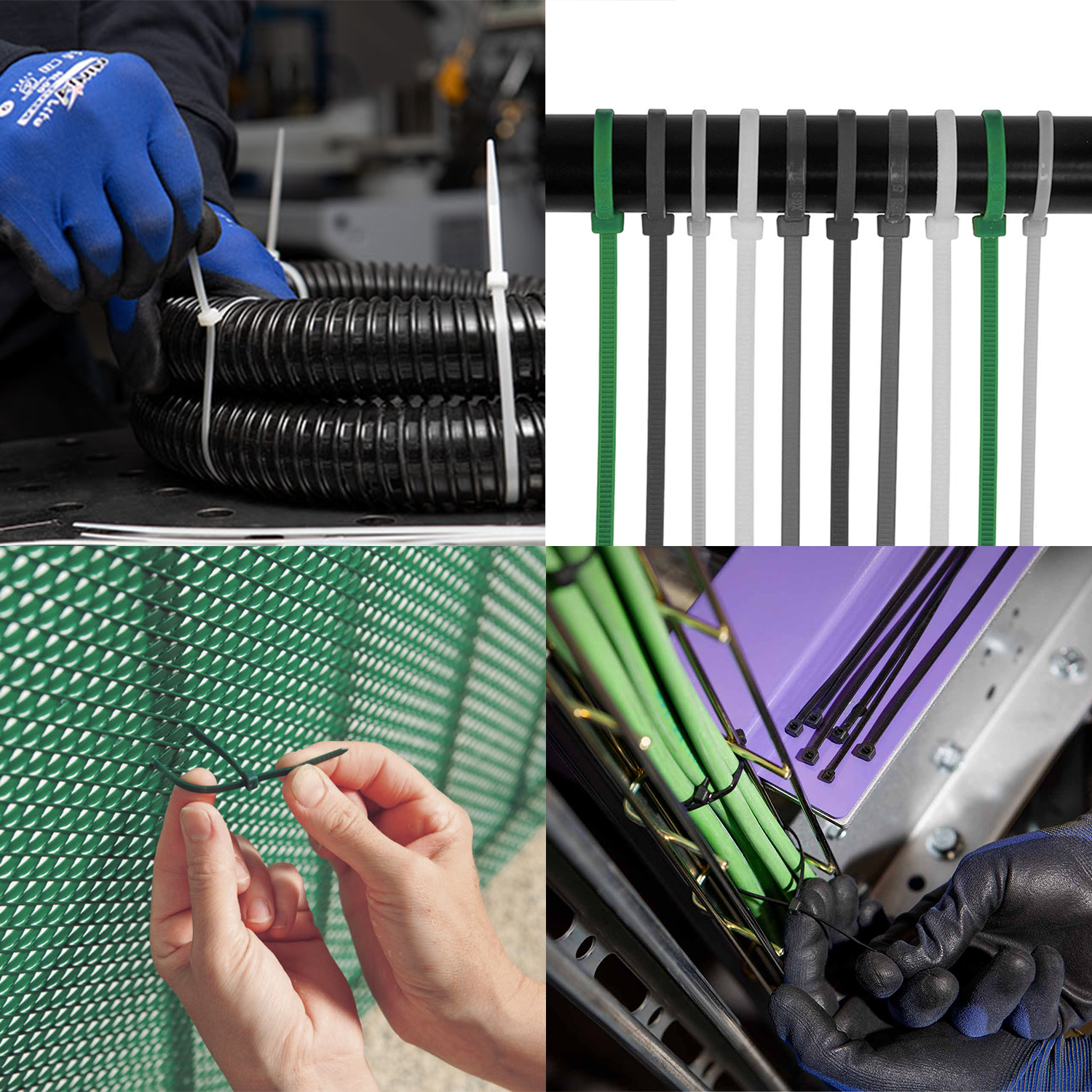 Brida Nylon 100%. Color Negro 2,5 x 100 mm. Bolsa 100 unidades. Abrazadera Plastico, Organizador Cables, Alta Resistencia