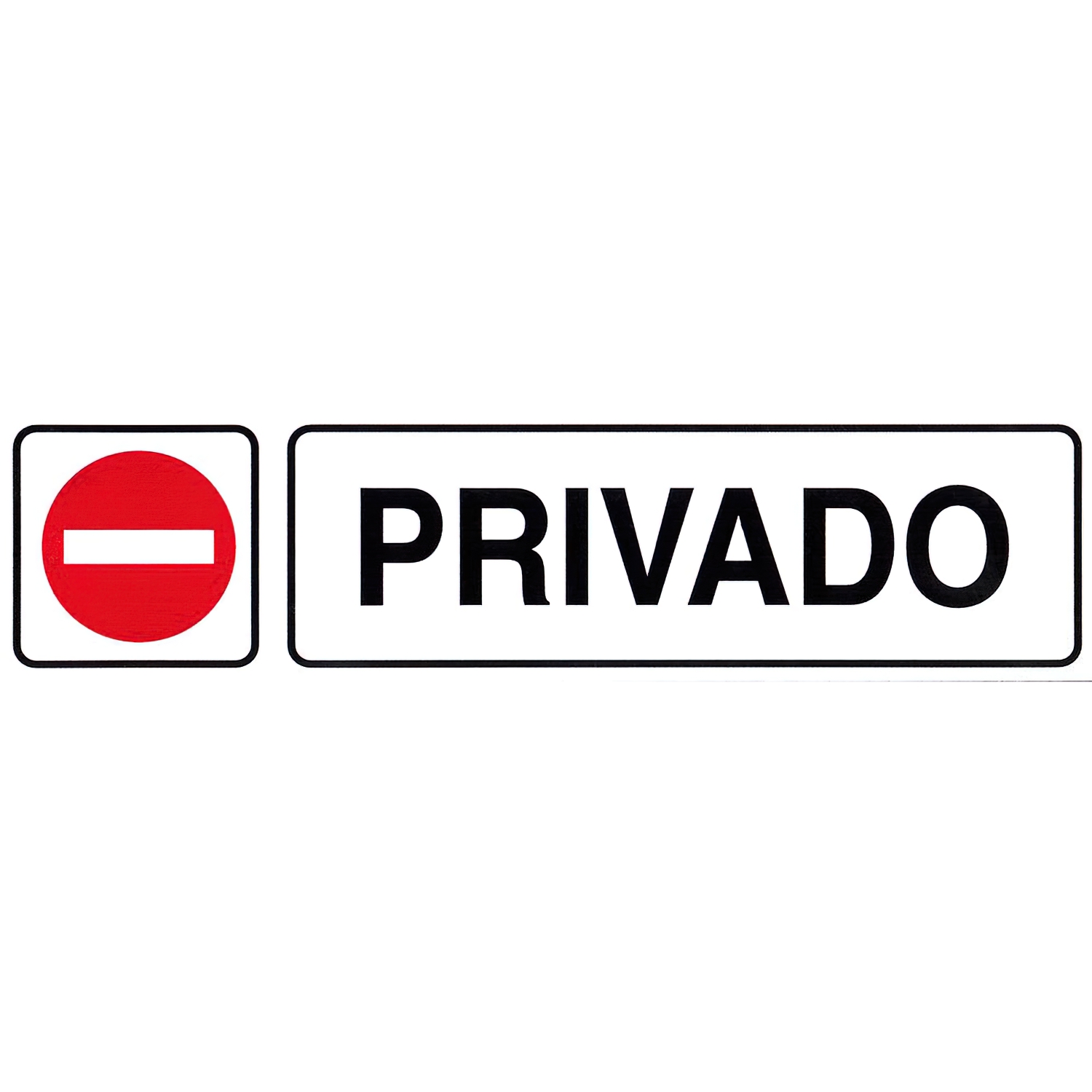 Rotulo Adhesivo 250×63 mm. Privado